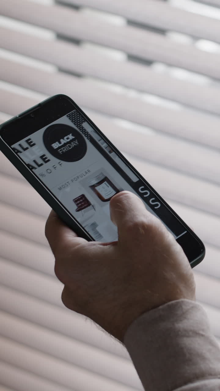 Shopping on Mobile During Black Friday Sale