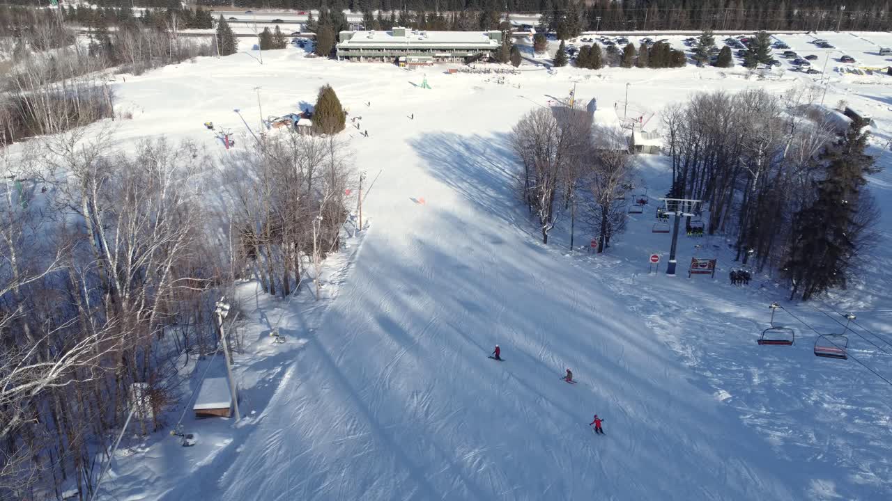 Snowy mountains, skiing and snowboarding, activity in vacations, fitness and great landscape, winter, view from above