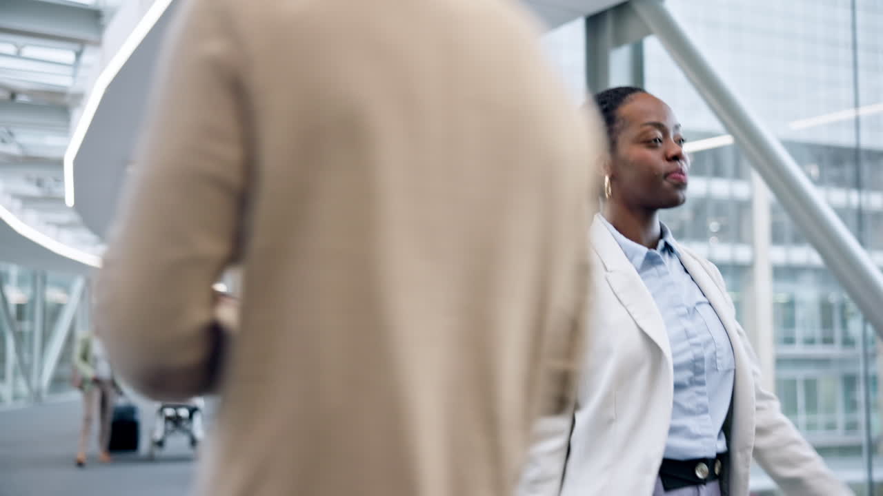 business, walking and black woman with a smile