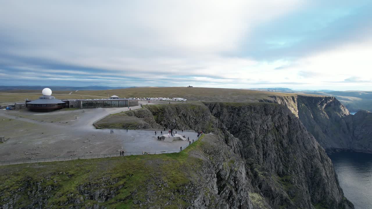 аэрофотосъемка нордкаппа в норвегии | северный мыс | нордкап