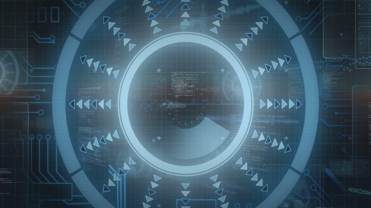 데이터 처리와 함께 범위 스캐닝의 애니메이션