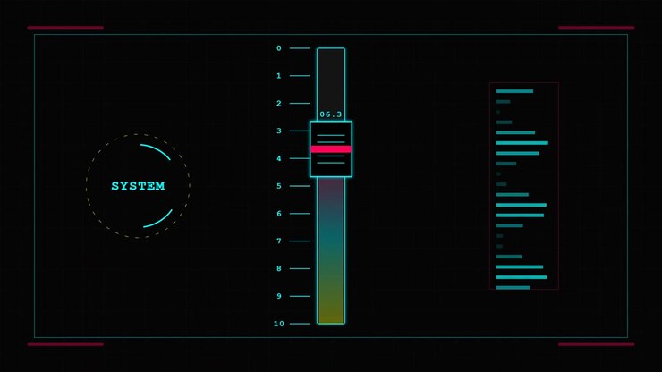 Digital Interface Displaying System Error and Loading Bar