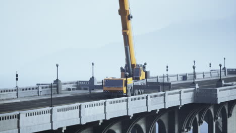 crane working on a bridge