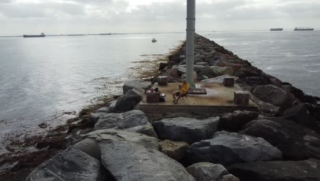 Carreras-De-Esquí-En-Lancha-Rápida-De-Long-Beach-Desde-El-Puerto-Deportivo-De-Lbc-Hasta-La-Isla-Catalina,-Puerto-Deportivo-De-Long-Beach,-Océano-Pacífico-8