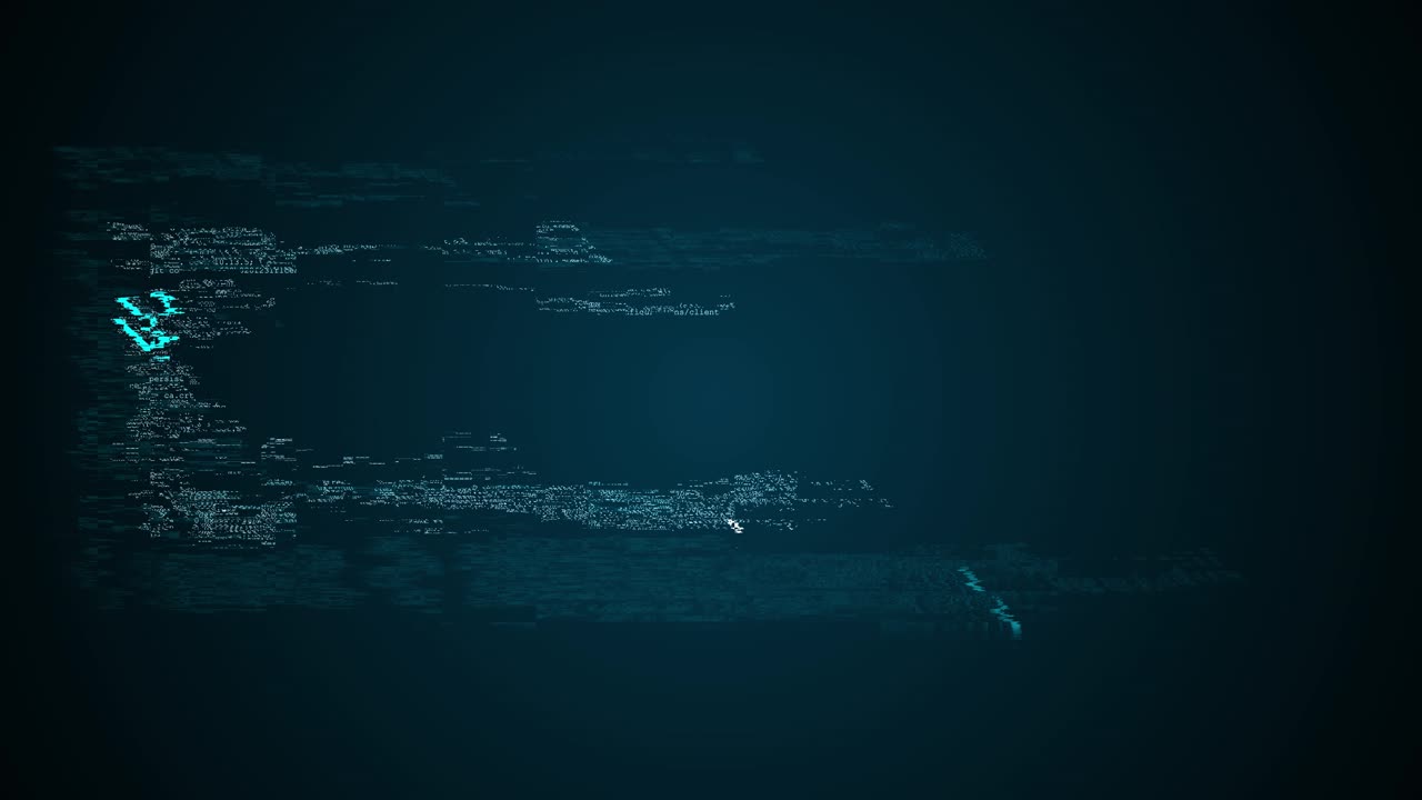 Abstract digital glitch effect noise background error virus code and software hack cyber security