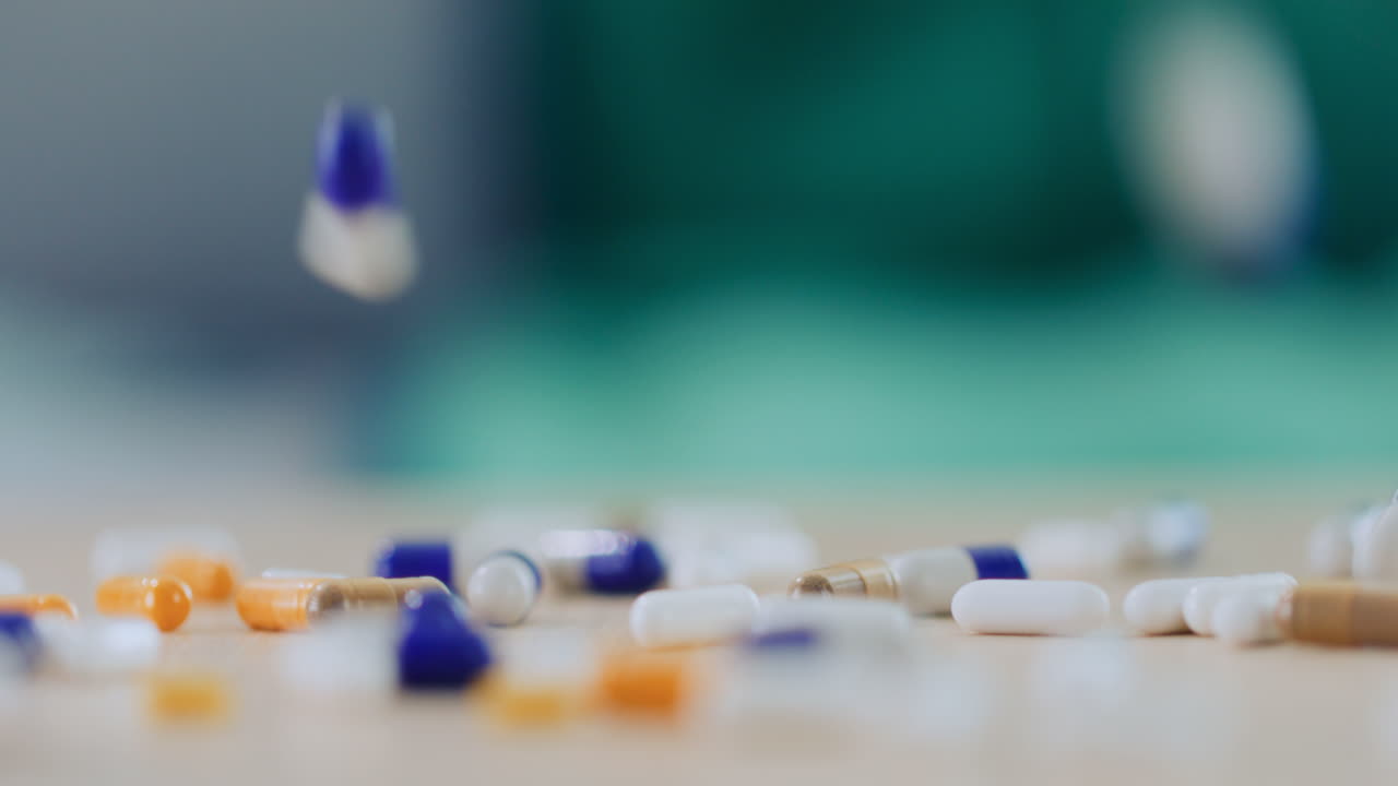 느린 움직임의 진통제 약이 떨어집니다.