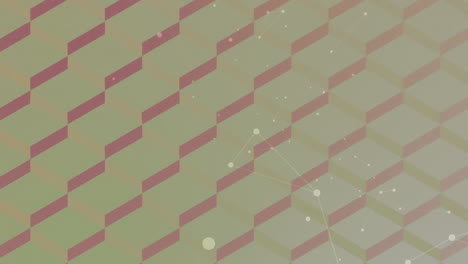 Animation of interconnected dots and lines forming abstract geometric network design