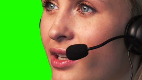 imágenes de pantalla verde de una mujer de negocios amigable