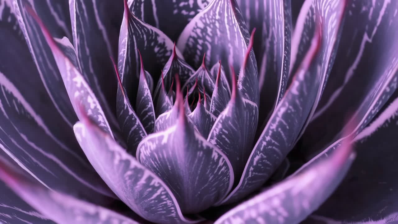 Close-up of a Purple and Grey Succulent with Red Tips