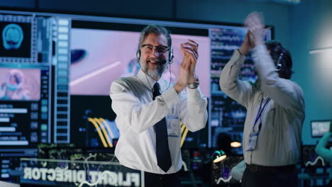 mission control celebration