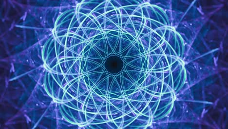 Interstellar-rebirth-of-a-star---vibrant-colorful-blue-background-in-motion---spiritual-visual-awakening,-intricate-flowing-geometric-designs,-seamless-looped