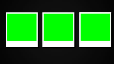 marcos de polaroids con pantalla verde para su foto