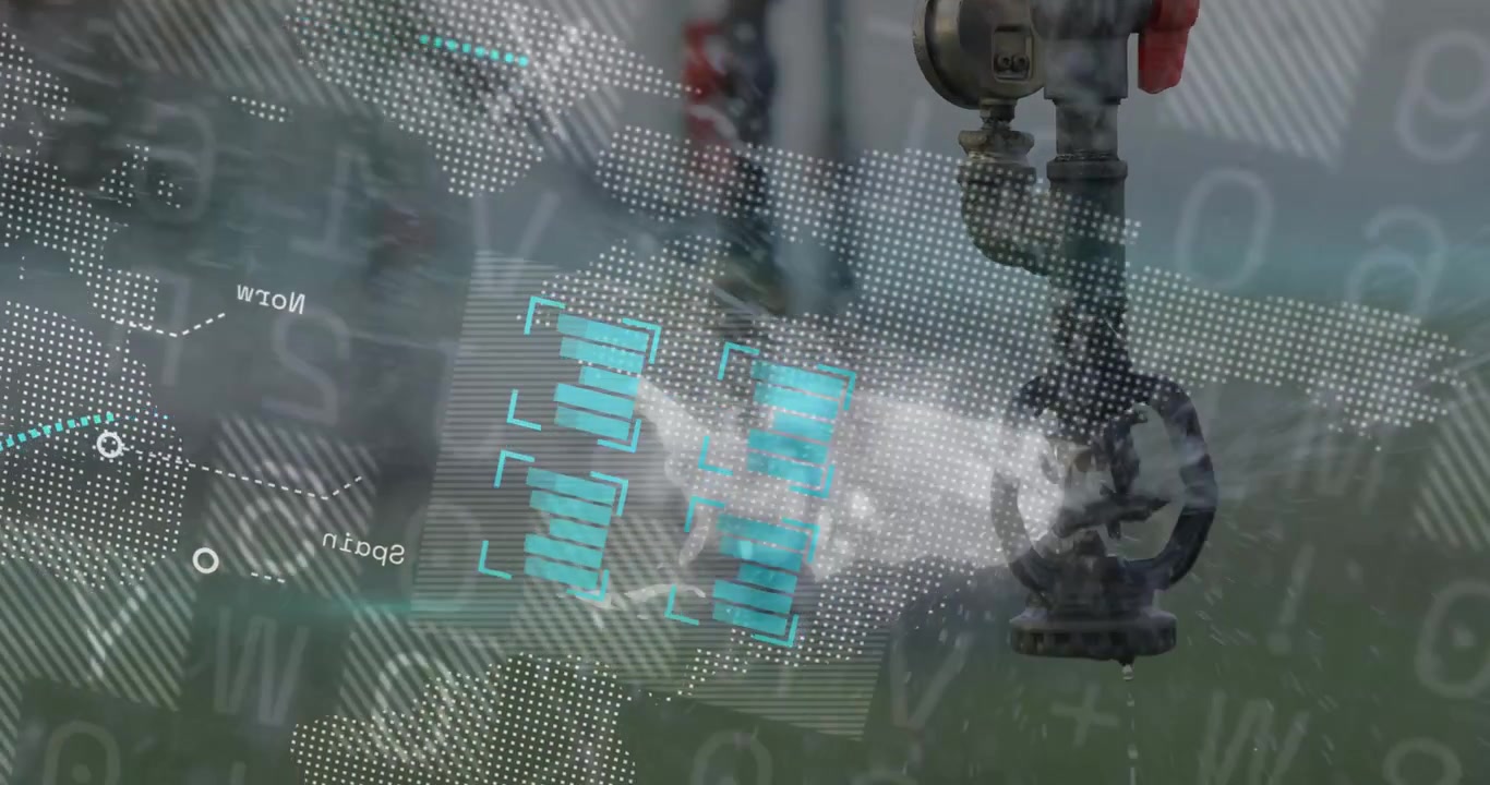 When overlays activating handwheel valve staying while cyan bars pulsing showing plant status