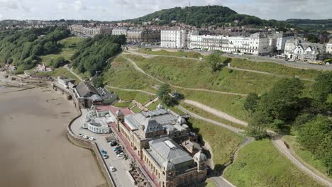 aerial bird's eye view of scarborough spa