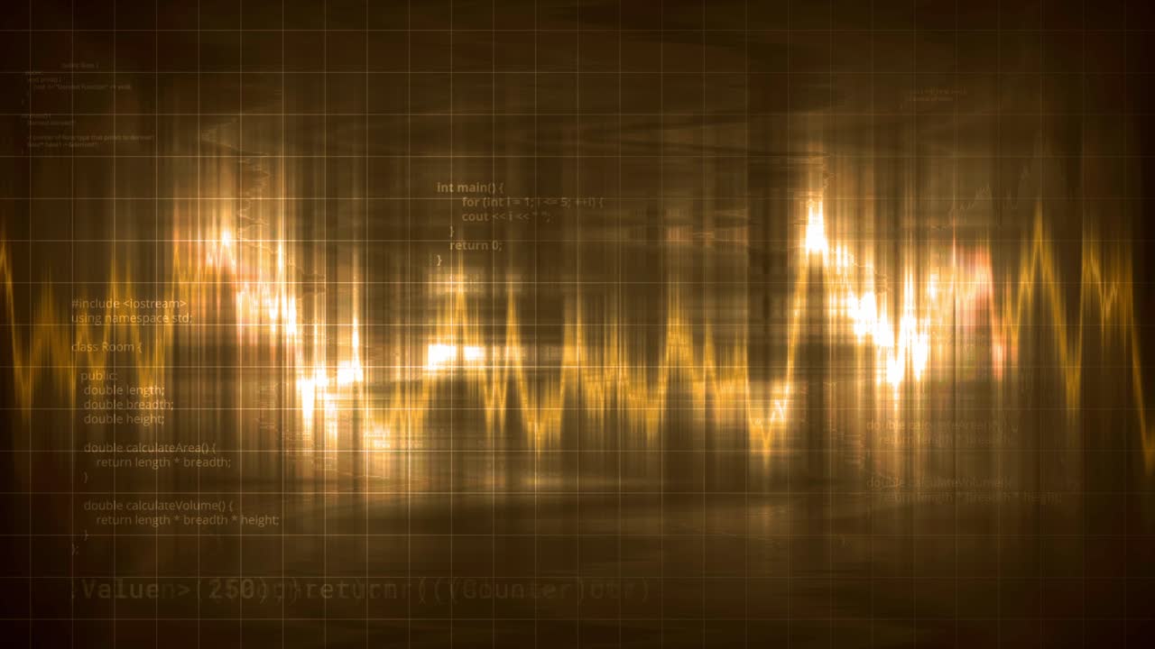 Abstract Code Background with Waves