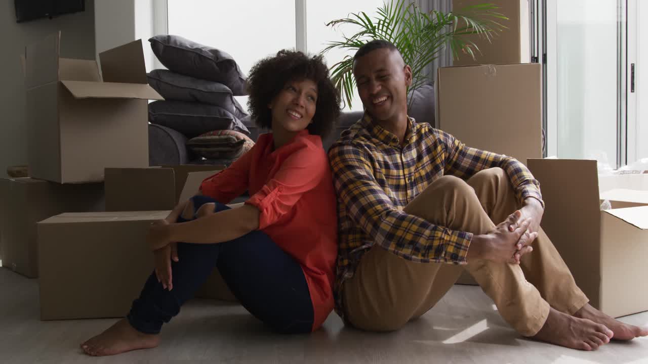 Couple moving in to a new home