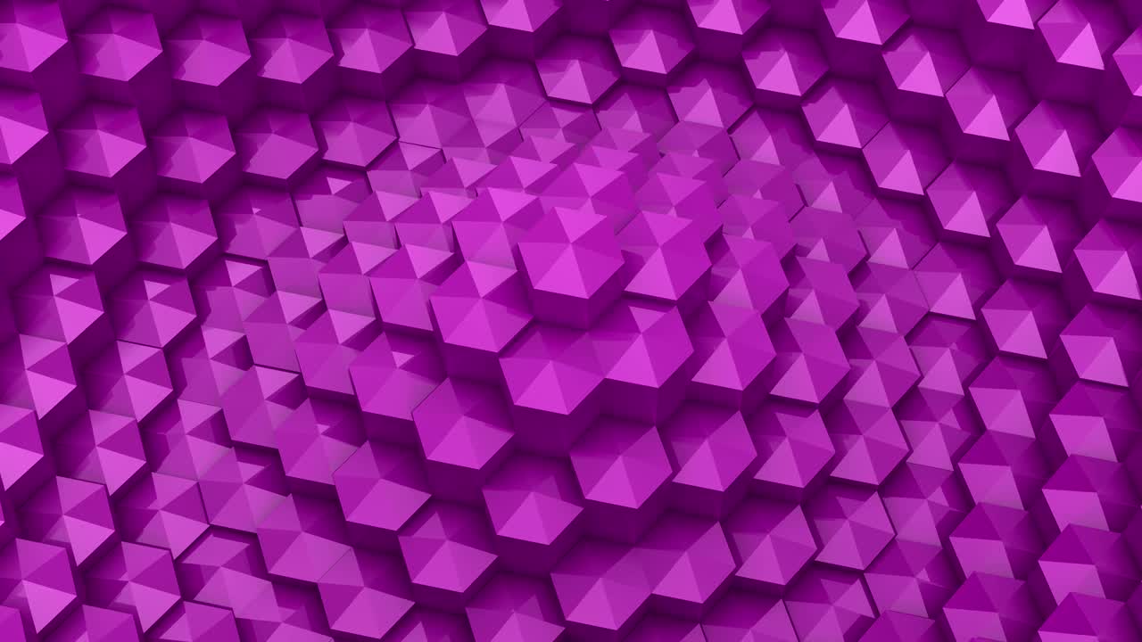 los hexágonos formaron una onda