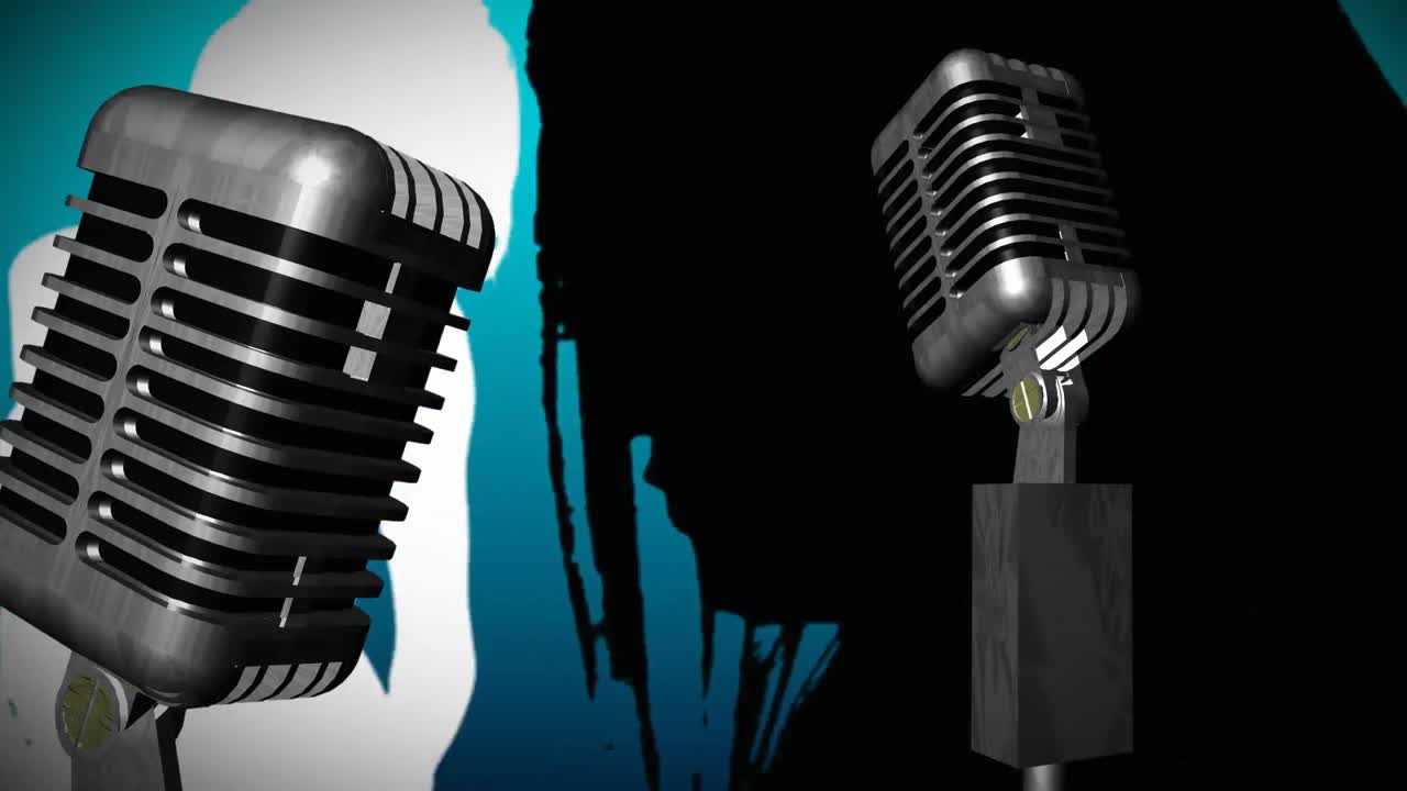 micrófono con bailarina