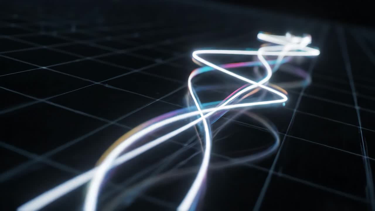 Abstract Light Trail on Grid