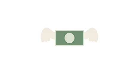 animation of winged money flying through the air