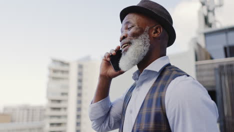 Phone-call,-business-and-black-man-talking