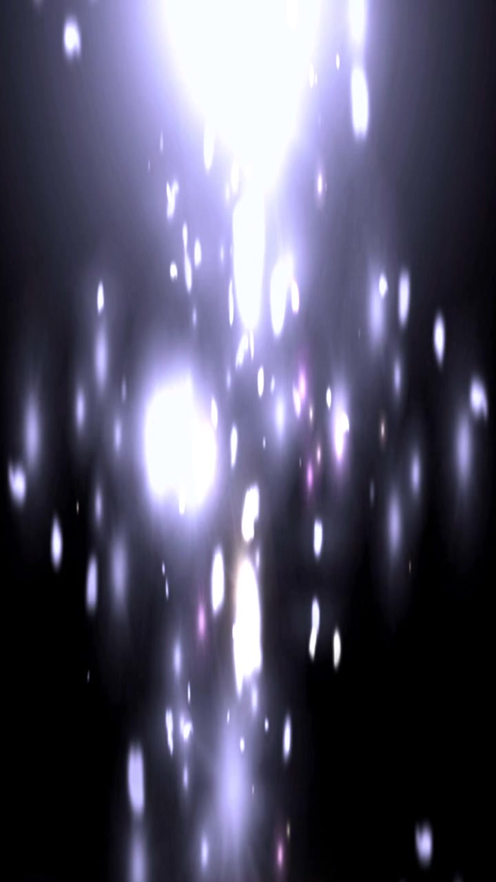 Bagliore di luce blu astratto e particelle luminose su sfondo nero