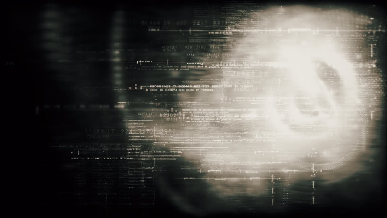 simulación de matriz de datos futuristas