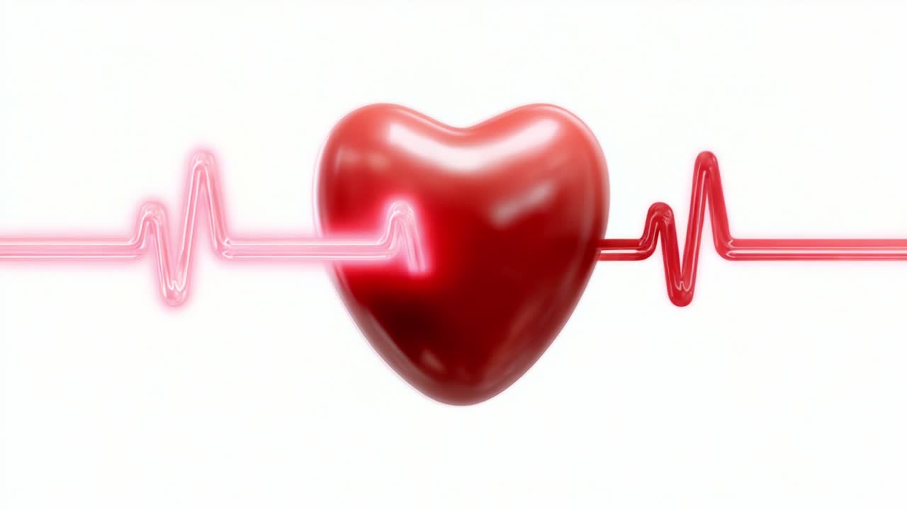 A Vibrant Visualization of Heart Health: A Glowing Heart with a Pulsating Line Representing Life and Vitality, Capturing the Essence of Cardiac Wellness in Engaging Graphics