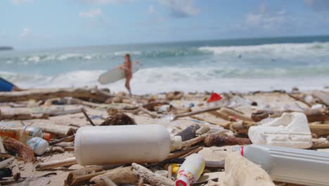 surfers encounter the harsh reality of plastic pollution on pristine shores