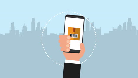 logistic service app in smartphone