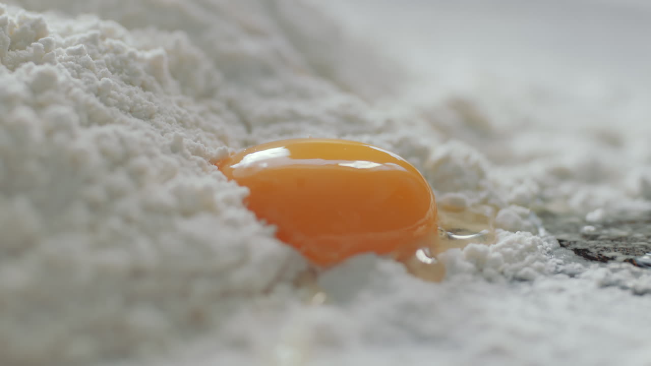 Egg and Flour on Table