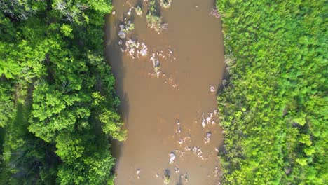 aerial footage of the pedernales river in stonewall texas