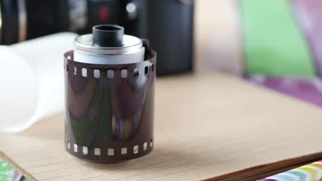 recipiente de película de época