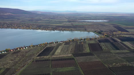 beautiful village around the lake