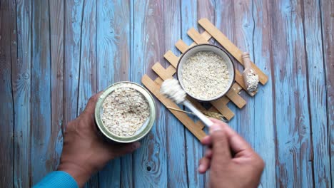 preparación de la harina de avena