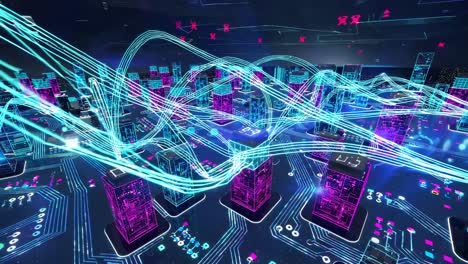 visualizzazione della rete cittadina futuristica