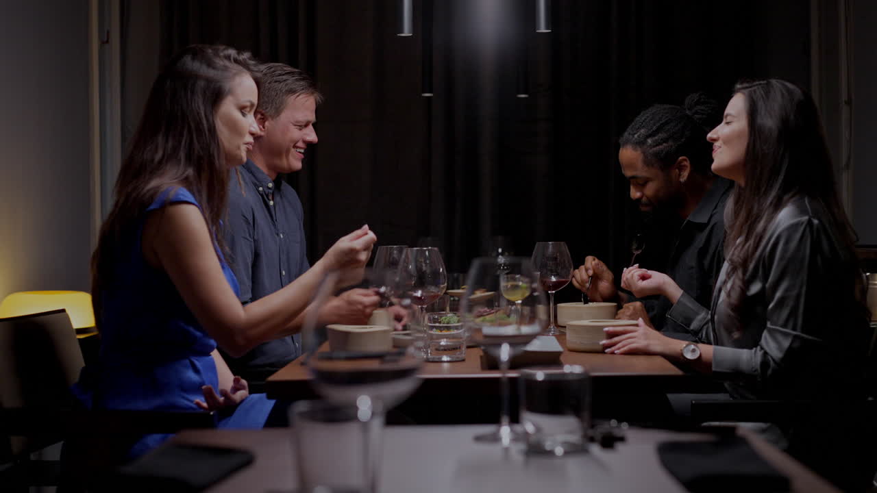 Group of people dining at a restaurant
