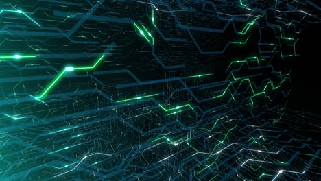 bucle sin costuras de 4 k de placa de circuitos impresos (pcb) en movimiento