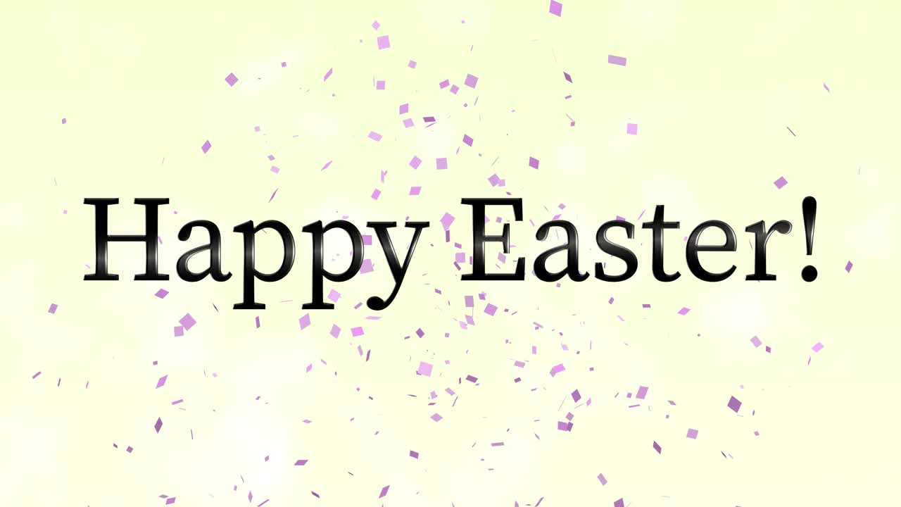 Happy Easter event text animation motion graphics
