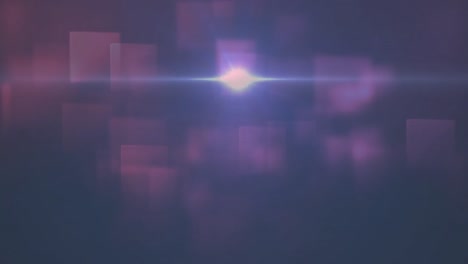 animation of lightnings over moving lens flare against squares on abstract background