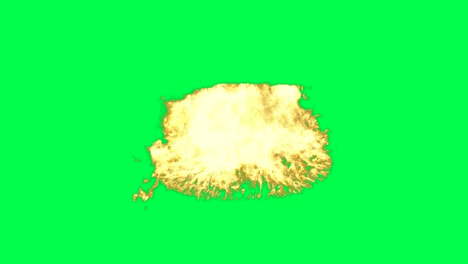 Fire Explosion on Green Screen