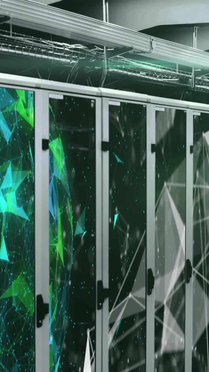 animación de redes de conexiones a través de servidores informáticos