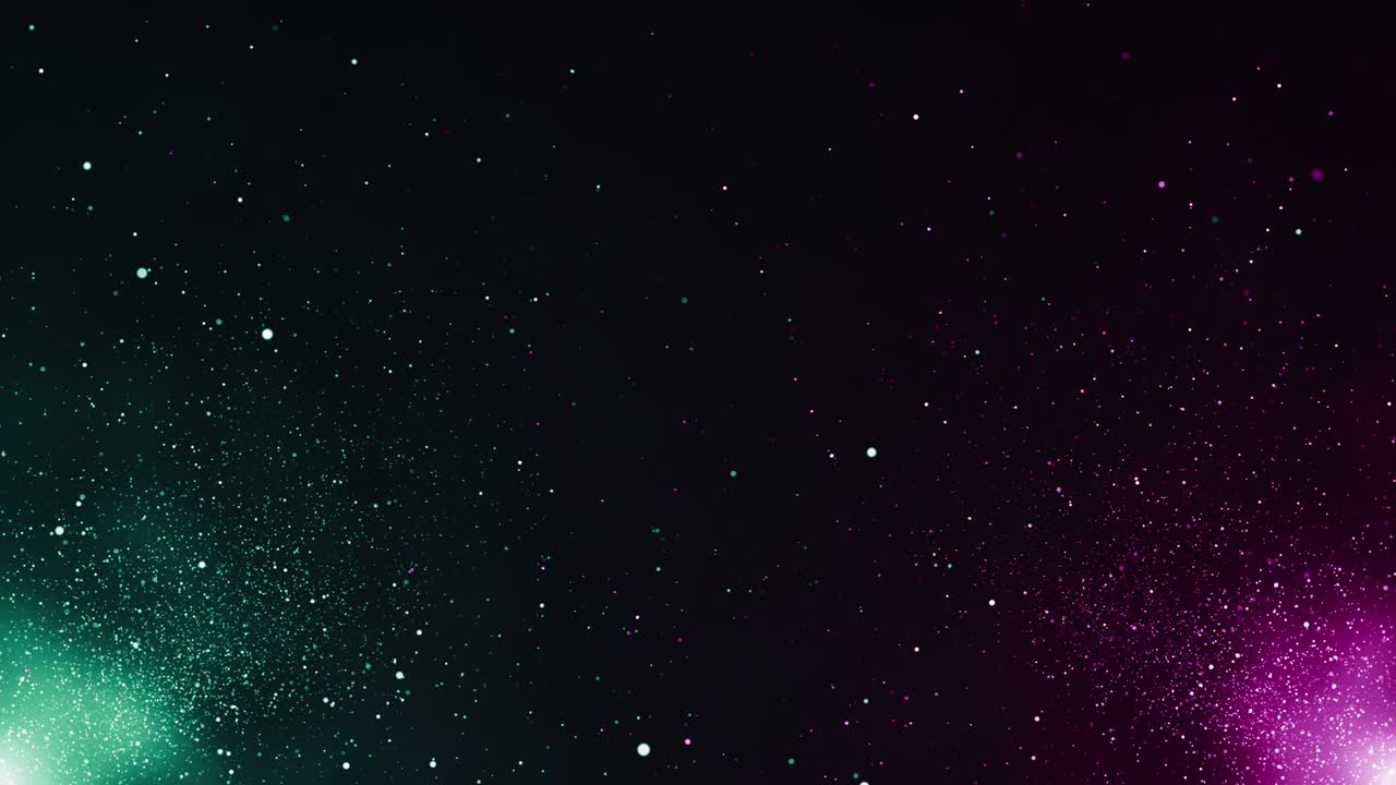 Particles green pink event game trailer titles cinematic concert stage background loop