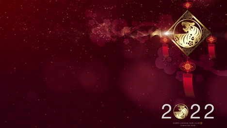 chinese new year, year of the tiger 2022, also known as the spring festival with the chinese tiger astrological hanging for loop background decoration