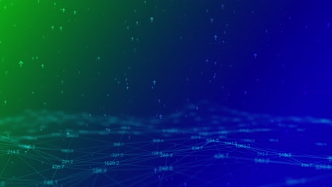 3d digital cyber matrix technology speed connect blue green background ai big data abstract