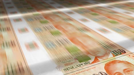 singapore dollar money sheet printing seamless loop