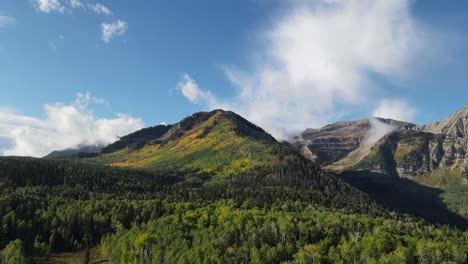 autumn colors in the wasatch front mountains with