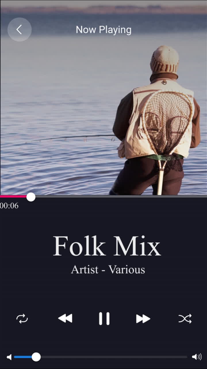 teléfono inteligente, aplicación de música y reproducción de canciones