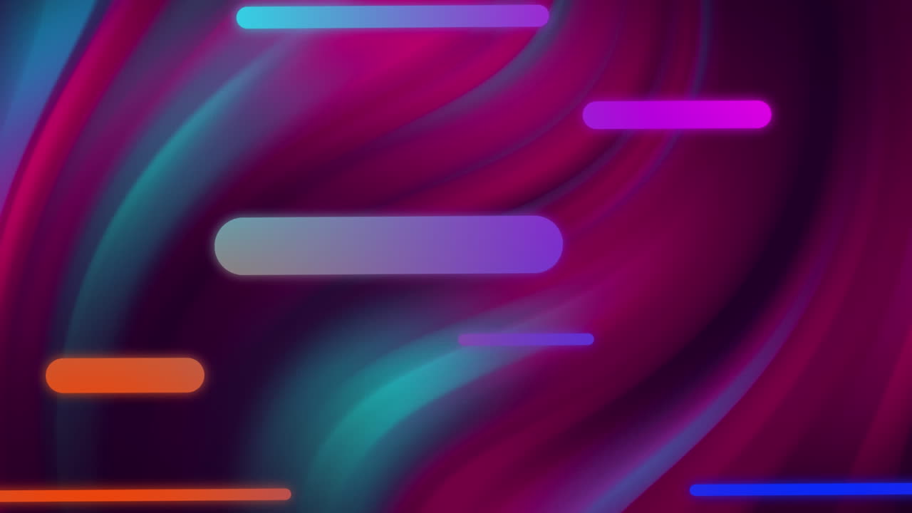 animación de formas y líneas que se mueven sobre un fondo negro