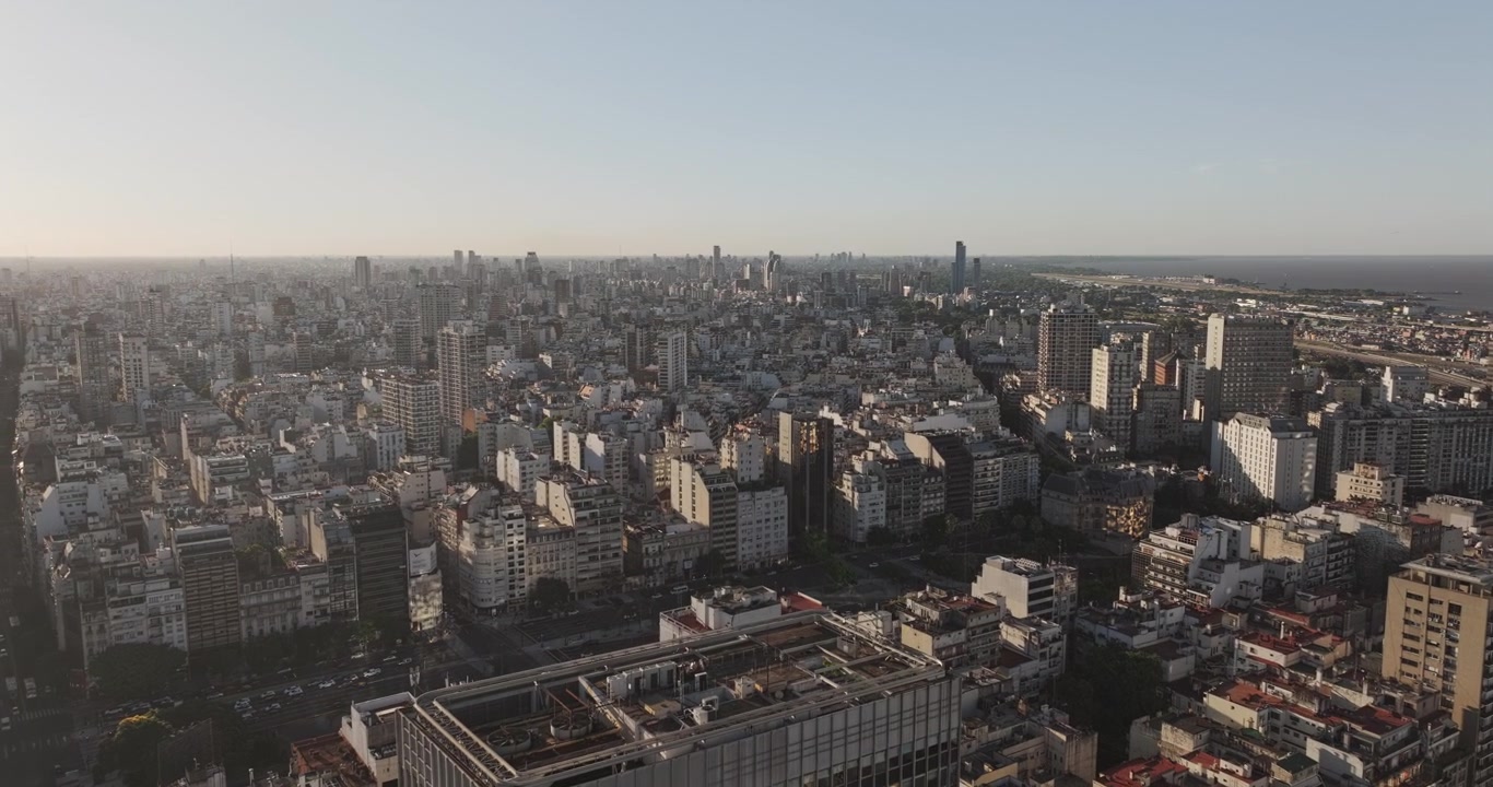 Buenos Aires Argentina Aerial v113 high-angle flyover pans from Retiro toward Recoleta, revealing dense residential blocks, broad avenues and the. - Shot with 5k Camera - Jan 22nd 2026